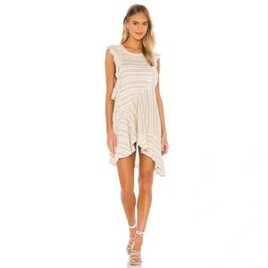 Free People Between the Lines Striped Cream Tunic Dress